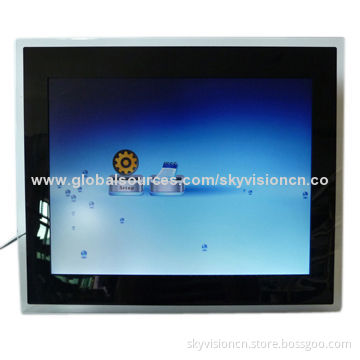 Digital photo frame with narrow frame, supports 1,080P, wall mountable, auto-boot and -play